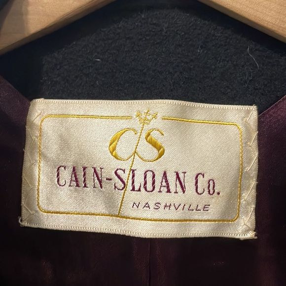 Vintage 1960s‎ Cain-Sloan Nashville Wool Coat Fur Collar Women’s Sz Lg - Picture 6 of 10